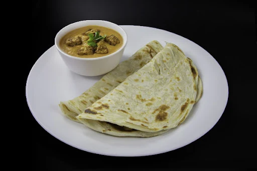 Roasted Tempeh Tikka In Malabar Curry With Paratha