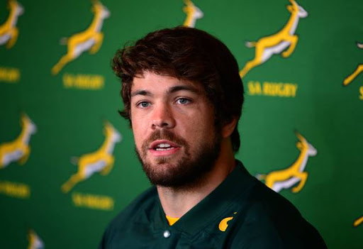 Springboks captain Warren Whiteley speaks during the Castle Lager Incoming Series Springbok Captains press conference and team photograph at Southern Sun on June 09, 2017 in Pretoria, South Africa.