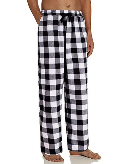 Men'S Nightwear Mens Pajamas Plaid Long Pant With Pockets... - 2