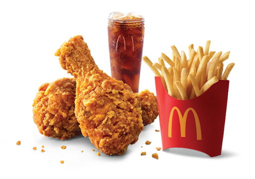 2 Crispy Fried Chicken + 1 Med Fries + 1 Coke