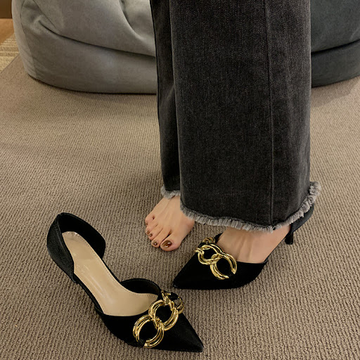 Title 2, Womens Fashion French Pointed Fine Heeled High...