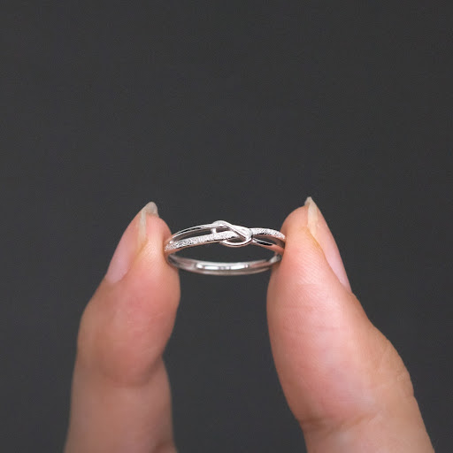 Title 3, Sterling Silver Starry Frosted Bends and Hitche...