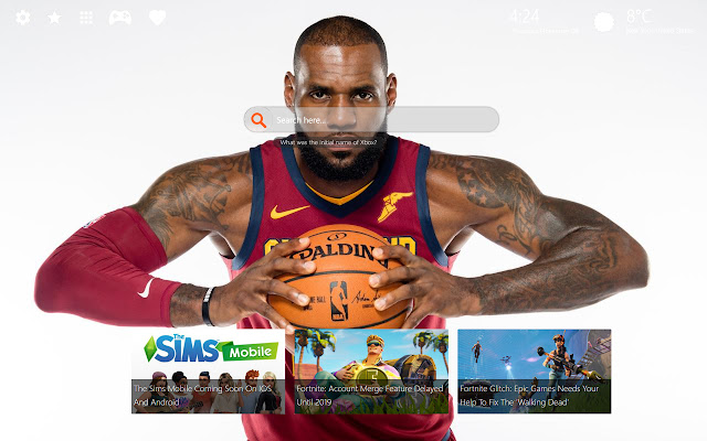 LeBron James HD Background New Tab