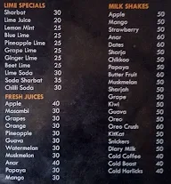 Fella Juice Bar menu 1