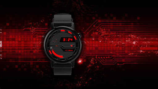 Watch Face Cyber Black - Wear OS Smartwatch