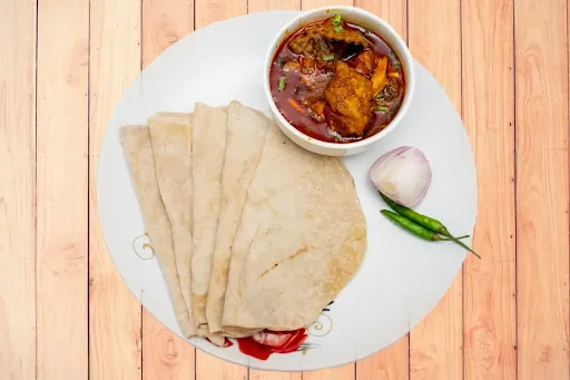 Chicken Curry [2 Pieces] With 5 Hath Roti