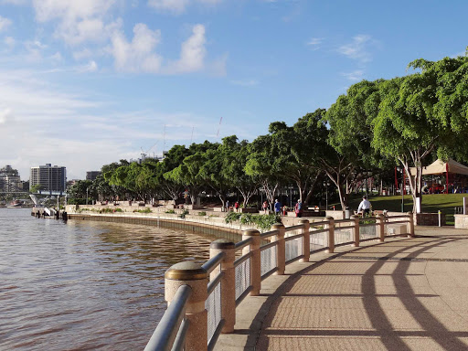 Take a tranquil stroll in the South Bank Parklands of Brisbane, Australia.