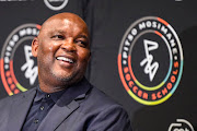 Pitso Mosimane during the Pitso Mosimane Soccer Schools media launch in Sandton in June 2023.