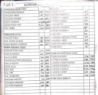 Suroor Restaurant menu 1