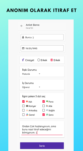 Anlat Bana - Anonim Olarak İtiraf Et Rahatla