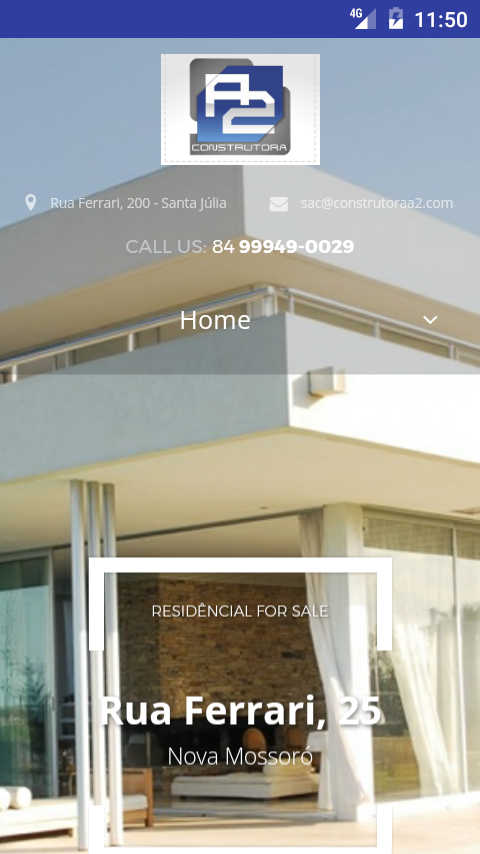 Android application Construtora A2 screenshort