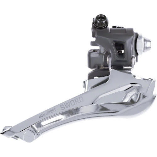 MicroShift Sword Front Derailleur - 10-Speed Double 46-52t Max Ring Braze-On Sword Compatible