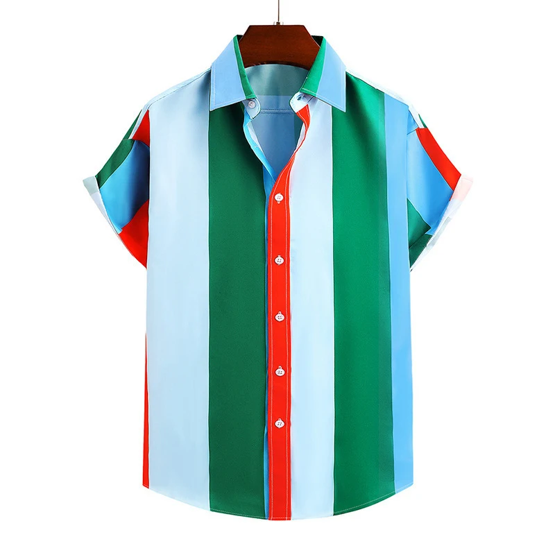 Title 2, Chemise Homme Décontractée Imprimé 3D Manches C...