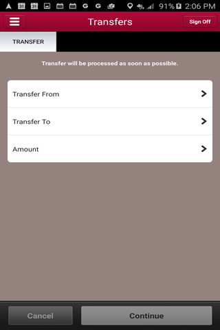 Hometown Bank Mobile Screen 3