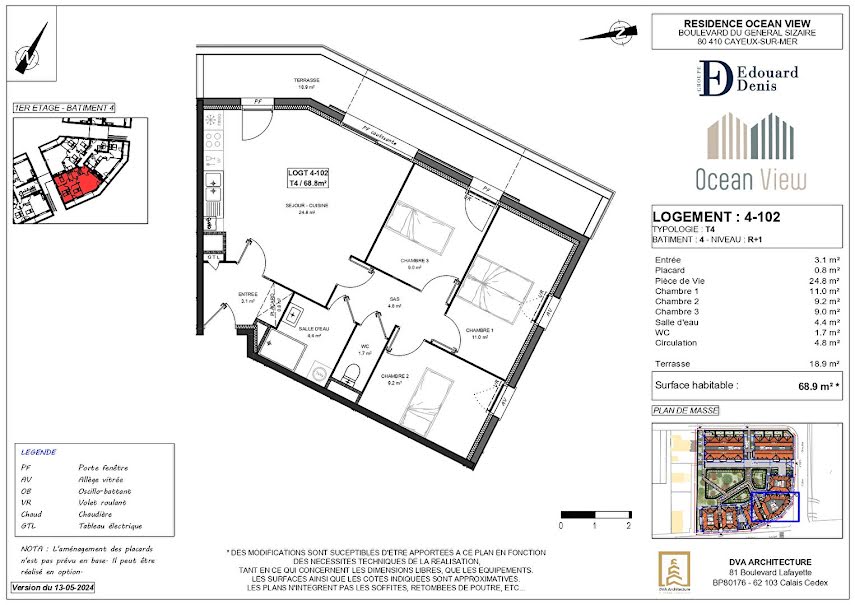 Vente appartement 4 pièces 68.9 m² à Cayeux-sur-Mer (80410), 310 000 €