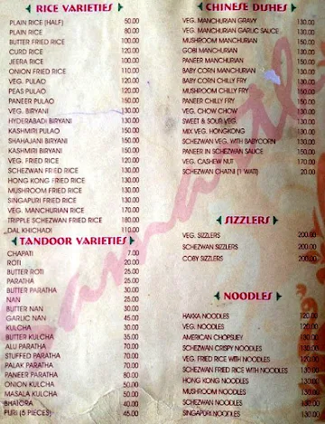 Samarth Veg Restaurant menu 