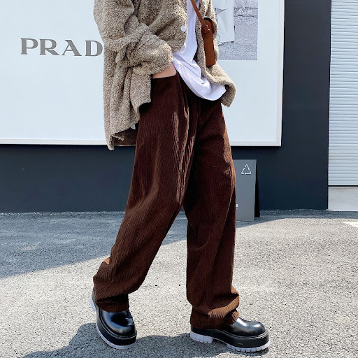 Title 5, Mens Fashion Casual Vintage Corduroy Wide Leg ...