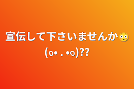 宣伝して下さいませんか😳(๑• . •๑)??