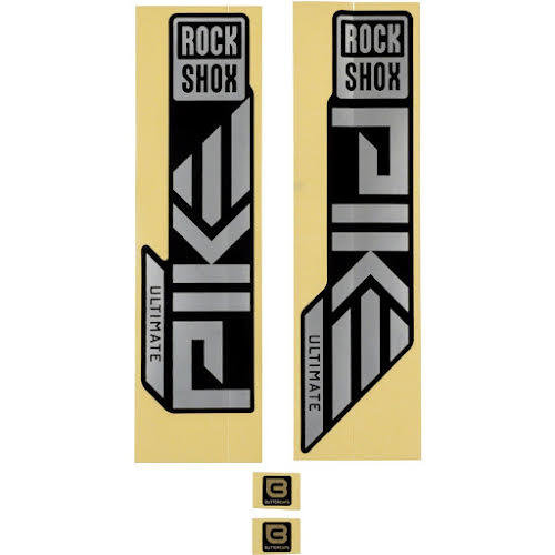 RockShox Fork Decal Kit - Pike Ultimate, 27.5"/29", Matte Silver Foil (2023+)