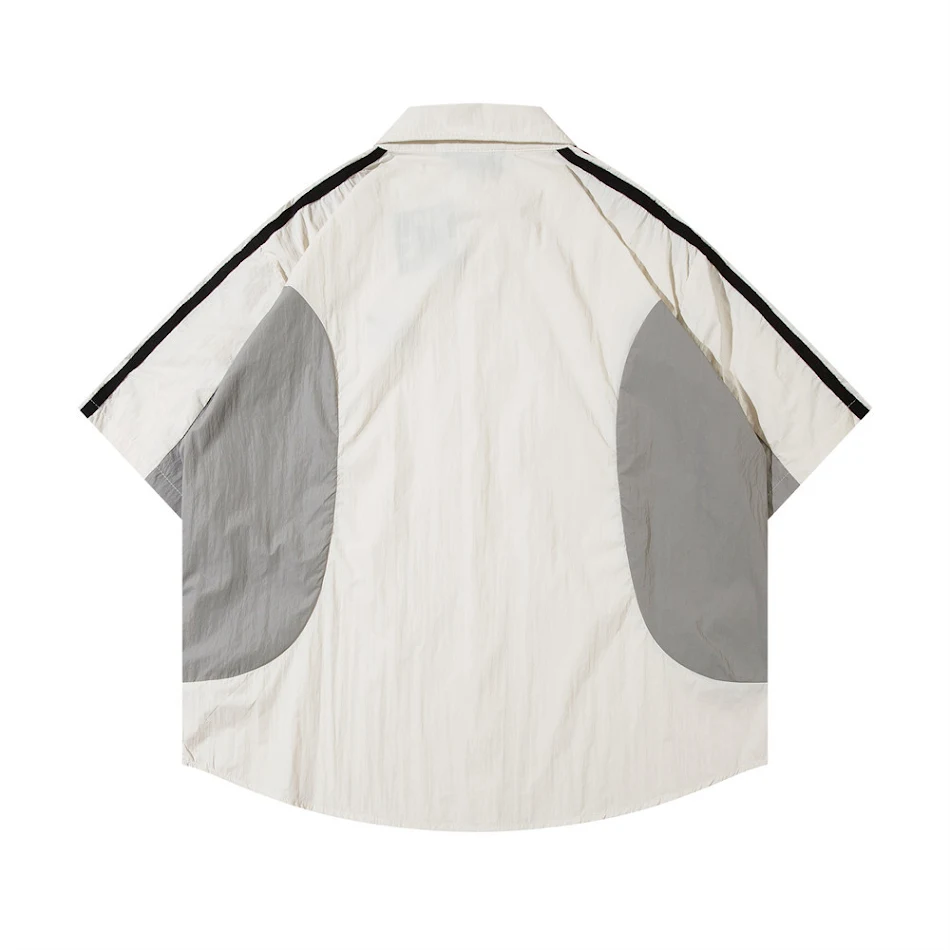 Chemise Ample Patchwork à Contraste de Couleurs Confortable et Tendance pour Femme Style Décontracté et Chic Parfaite pour Toutes les Occasions Look Unique et Moderne
