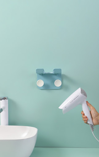 Title 5, Bathroom hair dryer rack free punch hook bracke...