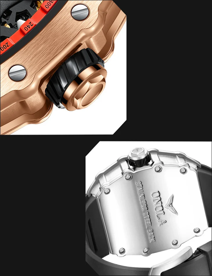 Mode automatische mechanische sporthorloge siliconen band. Combineer stijl en precisie met dit comfortabele en betrouwbare horloge.