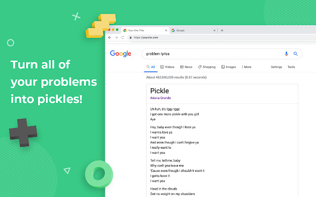 Problem To Pickle chrome extension