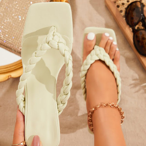 Title 3, Fashion Braided Belt Crystal Heel High Heel San...