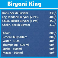 Biryani King menu 1