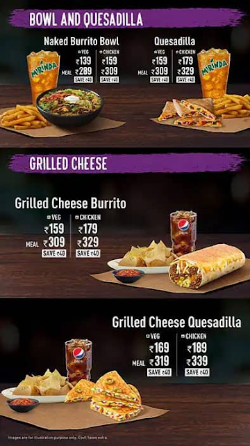 Taco Bell menu 