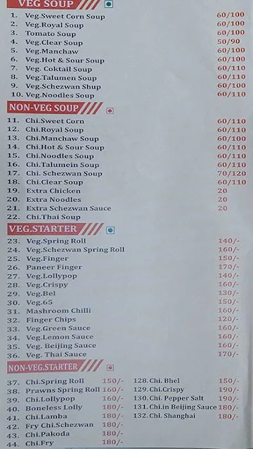 Hotel Guru Prasad menu 