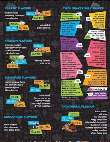 DNS Desserts N' Shakes menu 