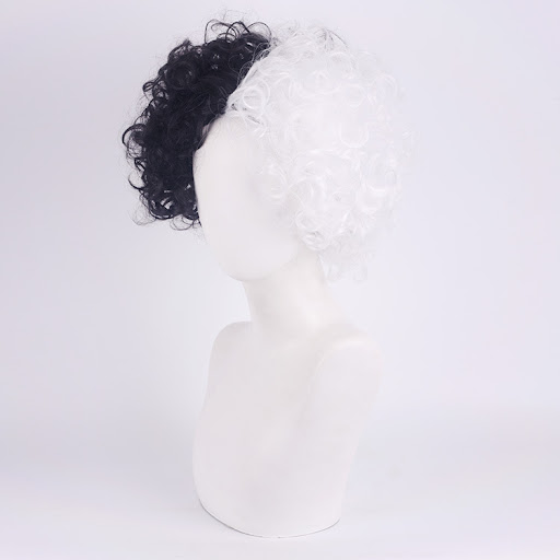 Title 4, Yin Yang Black and White Anime Head Wig, perfec...
