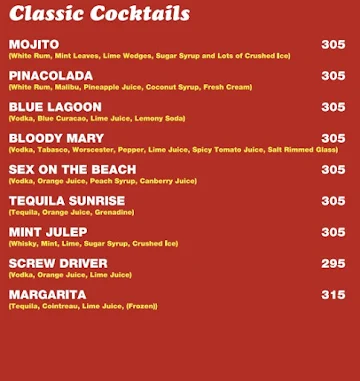 Magnolia menu 