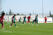 TS Galaxy players playing a friendly match against Giresunspor of Turkey in Turkey on Tuesday. The match finished 1-1.

Pic: Supplied.