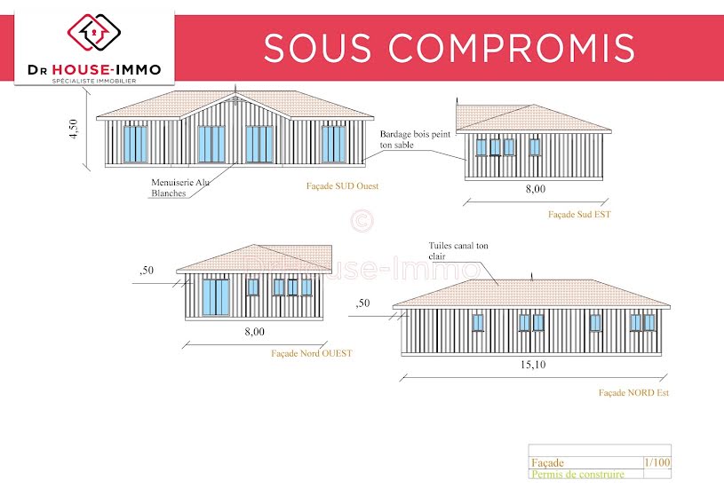  Vente Terrain agricole - 725m² à Le Porge (33680) 