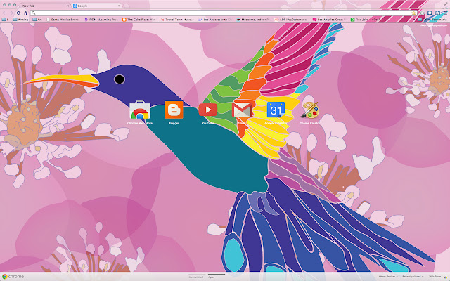 Floral Hummingbird chrome extension