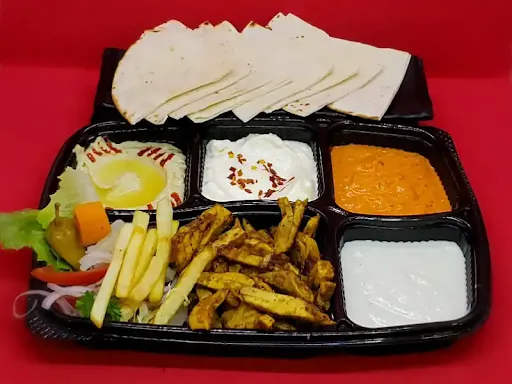 Chicken Open Shawarma Platter (44 Gm Protein, Olive Oil Marination)