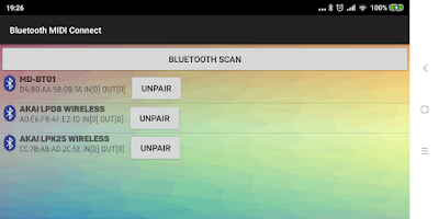 Bluetooth MIDI Connect Screenshot