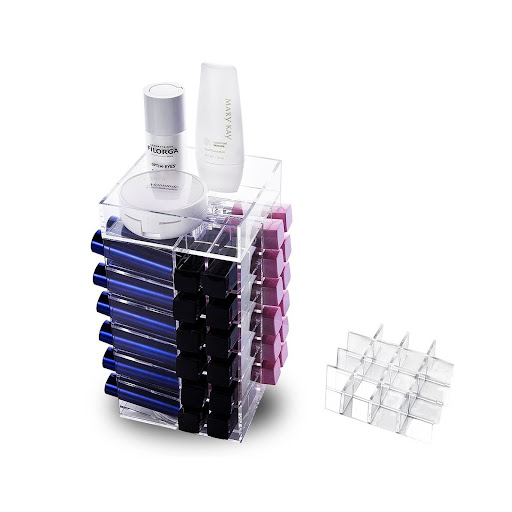 Title 3, Acrylic Rotating Multi-Compartment Lipstick Hol...
