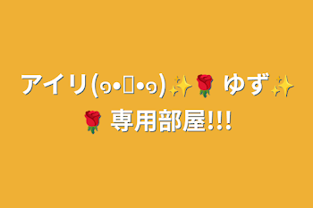 アイリ(๑•᎑•๑)✨🌹      ゆず✨🌹     専用部屋!!!