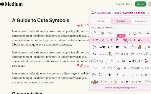 Emoji & Symbols Copy and Paste + Lenny Face screenshot 2