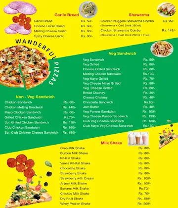 MMR Fast Food menu 