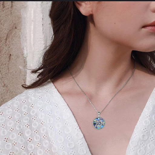 Title 2, Shell Patch Turtle Love Pendant Necklace Female...