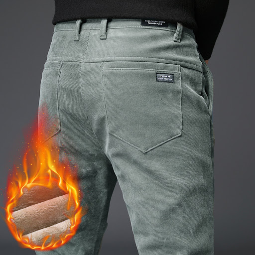 Title 3, Mens Corduroy Trousers Fall Winter Warm & Styl...