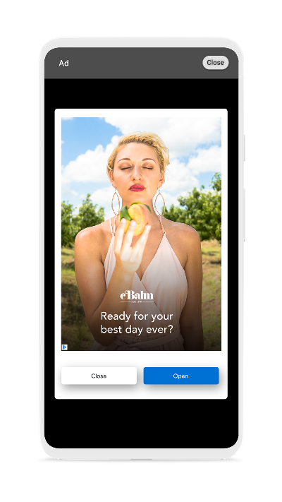 Example of a vignette ad on mobile.