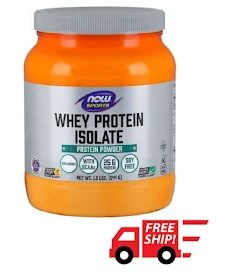 Whey Protein Isolate, Unflavored Powder (544gram) Nowfoods