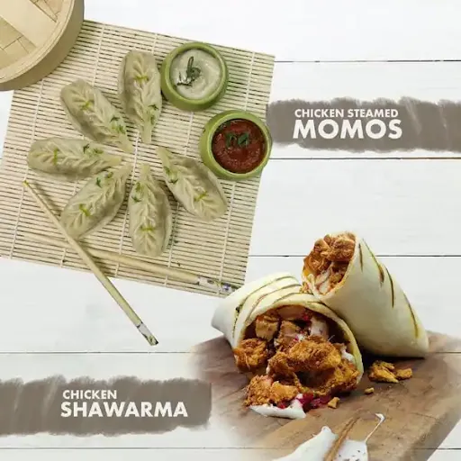 Chicken Shawarma + Chicken Steamed Momos