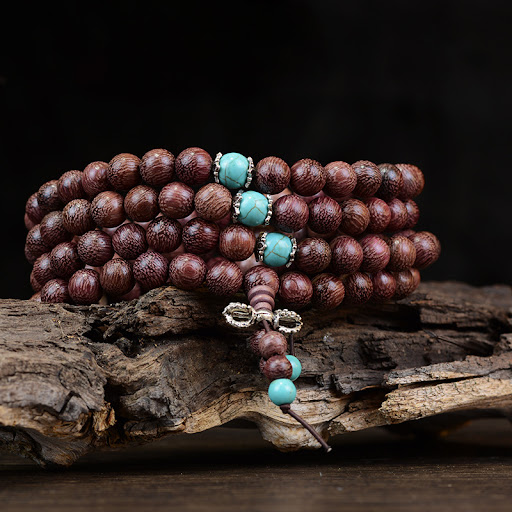 Title 1, Purple Sandalwood Wooden Buddha Beads Bracelet ...