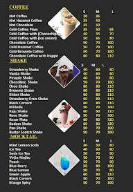 Rama's Coffee Bar & Shake menu 1